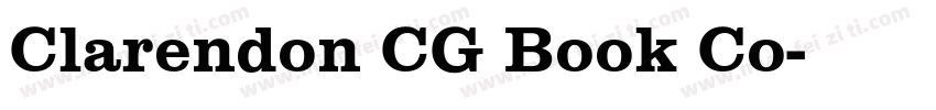 Clarendon CG Book Co字体转换